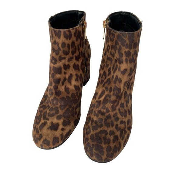 Libby Edelman Leopard Print Chunky Boots Sz 6.5 - Picture 5 of 11